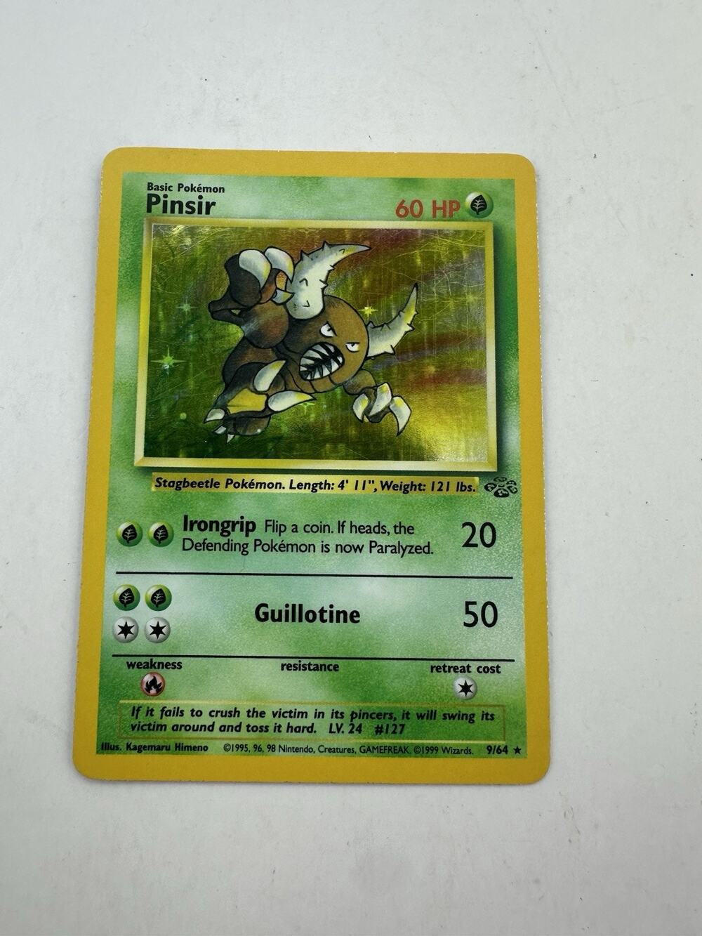 Pokemon Pinsir Holo 9/64 Jungle Set Unlimited WOTC Rare Card WTC